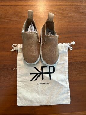 Freshly Picked Tan Leather Slip-On Kids Boots